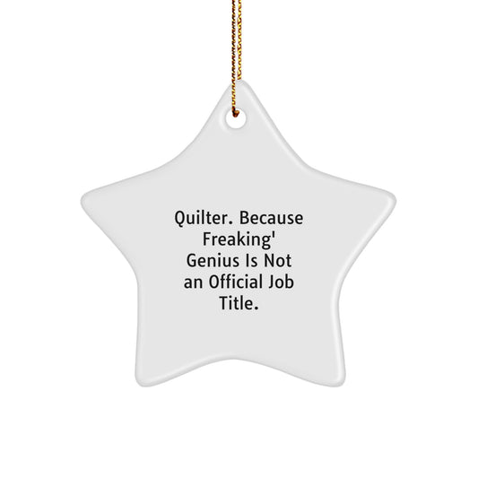 Christmas Gift for Her Quilter Star Ornament Present Bright Keepsake - Image 1