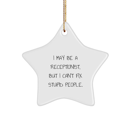 Funny Star Ornament Gifts from Coworkers for Receptionist Men Women Friends Family - Image 1