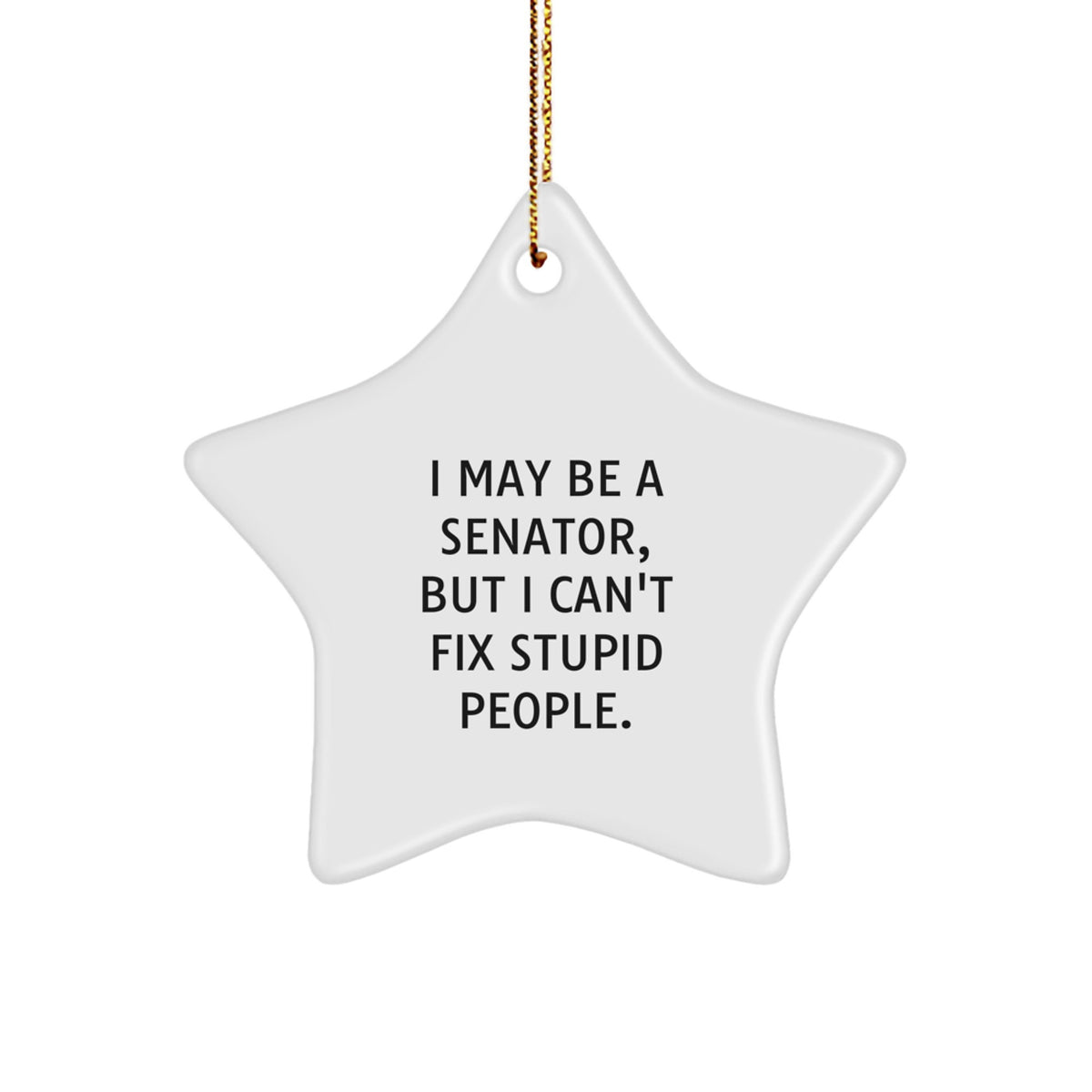 Christmas Gift for Her Senator Star Ornament Present Limited 'I May Be A - Image 1