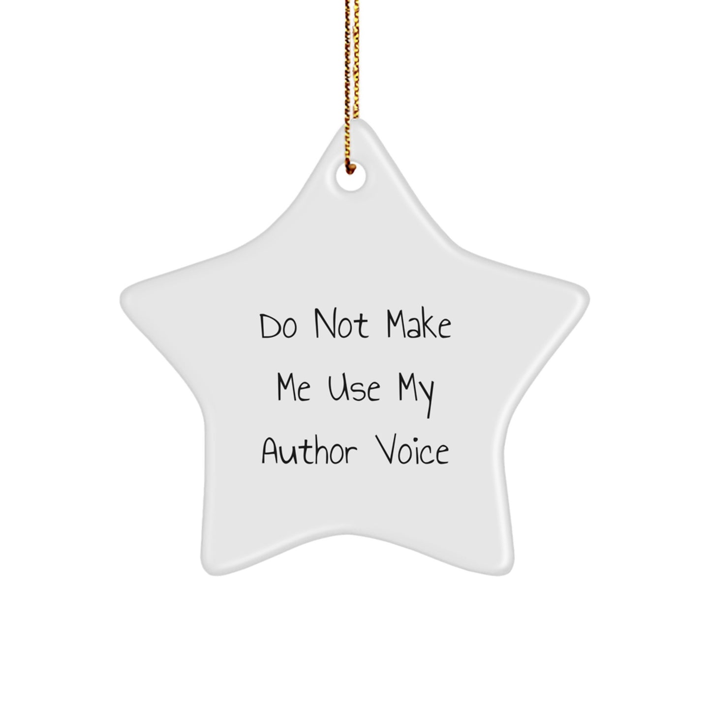 Author Keepsake Christmas Ornament for Him Gift – Star Quote Holiday - Image 1
