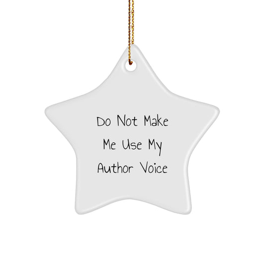 Author Keepsake Christmas Ornament for Him Gift – Star Quote Holiday - Image 1