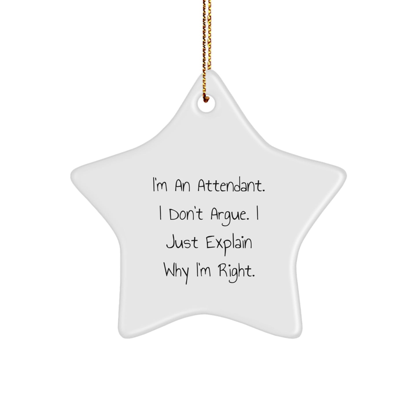 Funny Attendant Gifts from Friends, Unique Star Ornament for Attendant, Christmas Celebration - Image 1