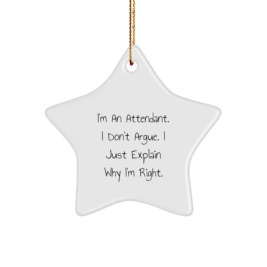 Funny Attendant Gifts from Friends, Unique Star Ornament for Attendant, Christmas Celebration - Image 1