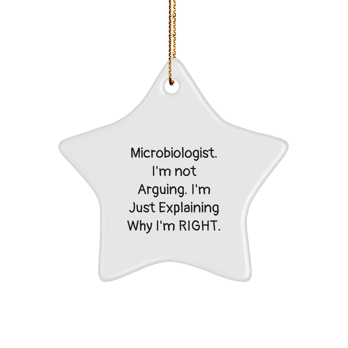 Microbiologist Keepsake Christmas Ornament for Him Holiday Gift - Image 1