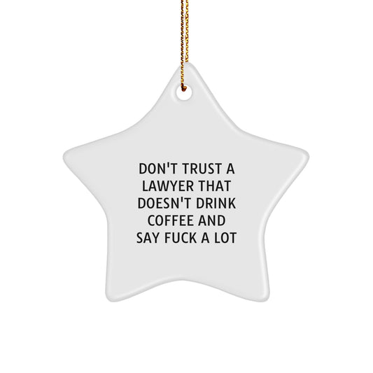 Lawyer Christmas Ornament Gift for Him - A Bold, Humorous Keepsake - Image 1