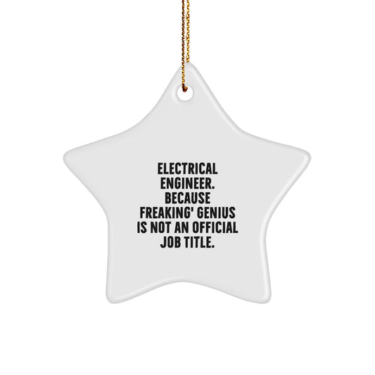 Funny Electrical Engineer Star Ornament Gifts from Friends for Men Women Coworkers Family Christmas Unique Presents - Image 1