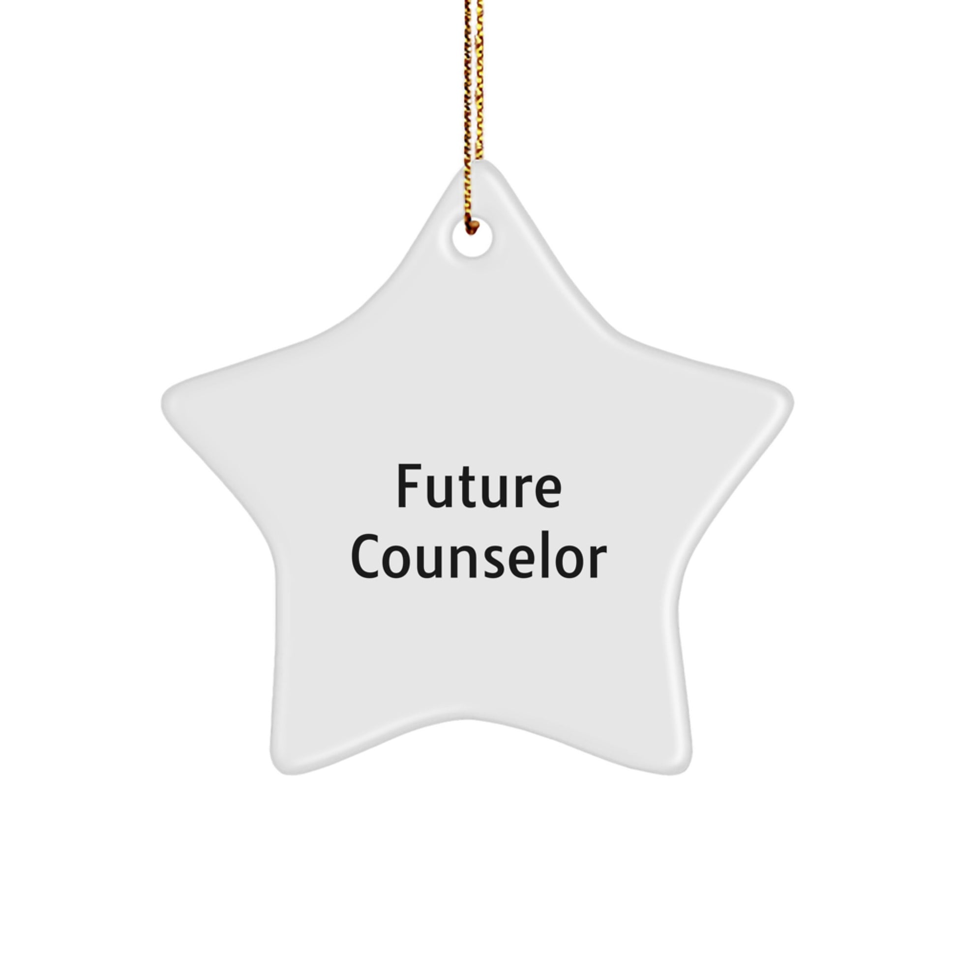 Funny Counselor Gifts from Friends for Future Counselor Christmas Unique Star Ornament - Image 1