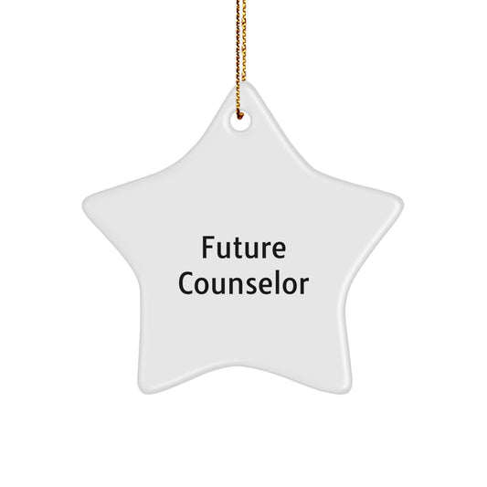 Funny Counselor Gifts from Friends for Future Counselor Christmas Unique Star Ornament - Image 1