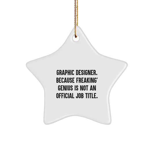 Funny Graphic Designer Star Ornaments Gifts from Friends for Christmas - Image 1