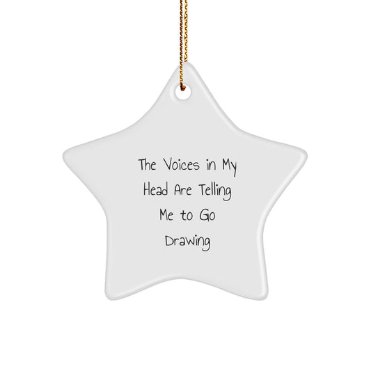 Funny Drawing Star Ornament Gifts for Drawing Lovers, Great Christmas Unique Gifts from Friends - Image 1