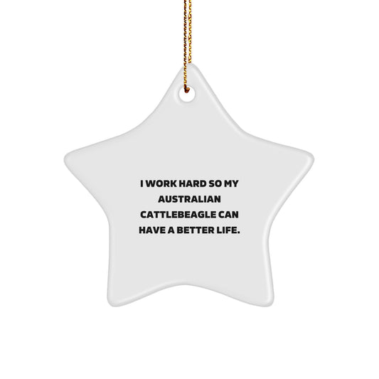 Funny Australian Cattle Dog Gifts for Men, Women, Friends, Coworkers, Family - Christmas Unique Star Ornament for Australian Cattlebeagle Lover - Gifts from Husband, Wife, Sweetheart, Sweetheart - Image 1