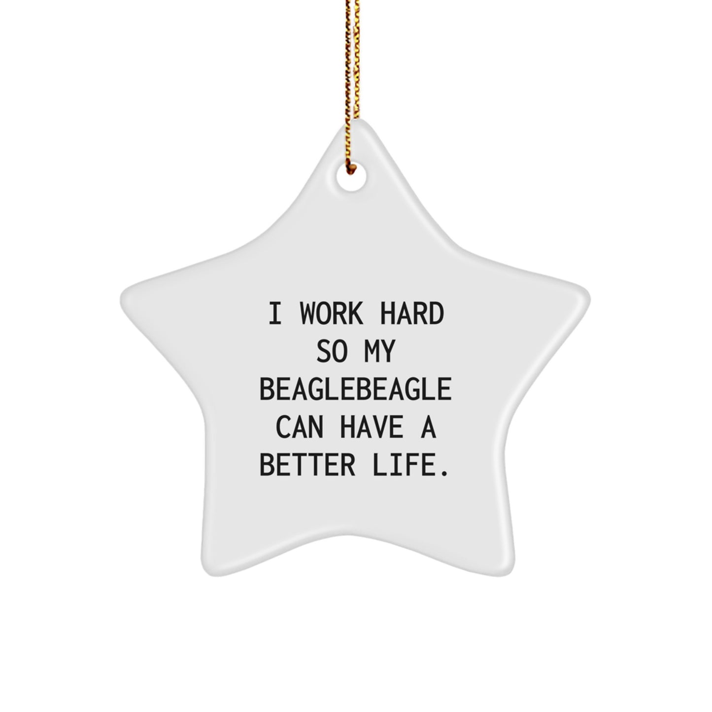 Beagle Dog Lover Gifts from Men, Women, or Friends - Inspirational Star Ornament for Christmas Unique Gifts - Image 1