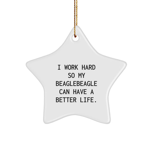 Beagle Dog Lover Gifts from Men, Women, or Friends - Inspirational Star Ornament for Christmas Unique Gifts - Image 1