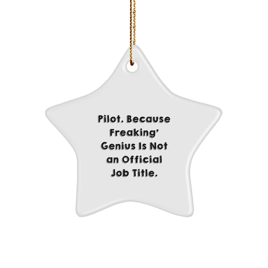 Funny Pilot Star Ornament Gifts from Men to Pilot Friends and Family for Christmas Unique Decorations - Image 1
