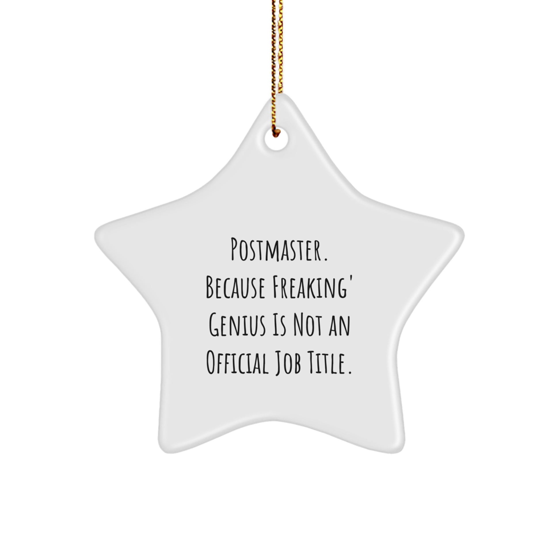 Funny Postmaster Gifts from Friends | Star Ornament, Christmas Unique Decorations, Inspirational Postmaster Quote - Image 1