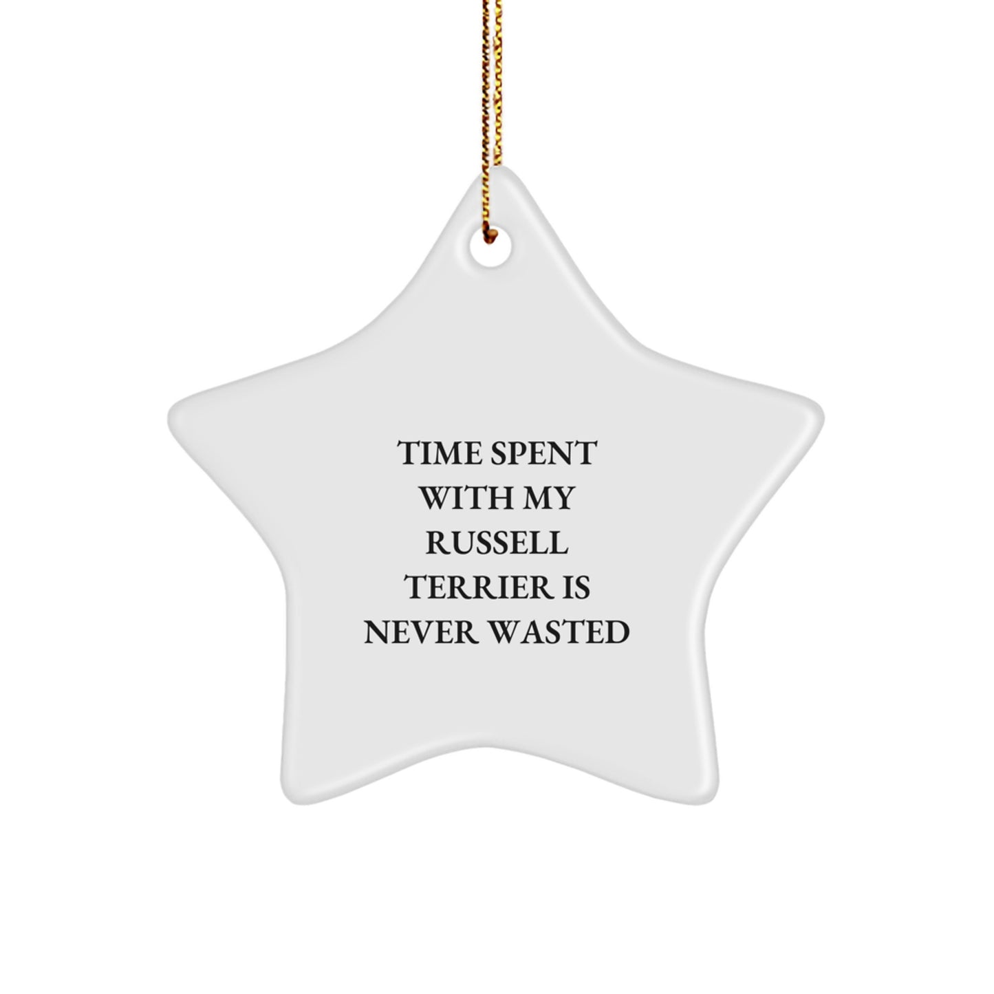 Funny Russell Terrier Dog Star Ornament Gifts from Family for Christmas Unique Decorations - Image 1
