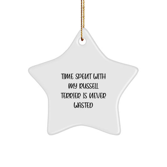 Russell Terrier Dog Star Ornament Funny Gift from Friends for Russell Terrier Lovers Christmas Unique Decorations - Image 1
