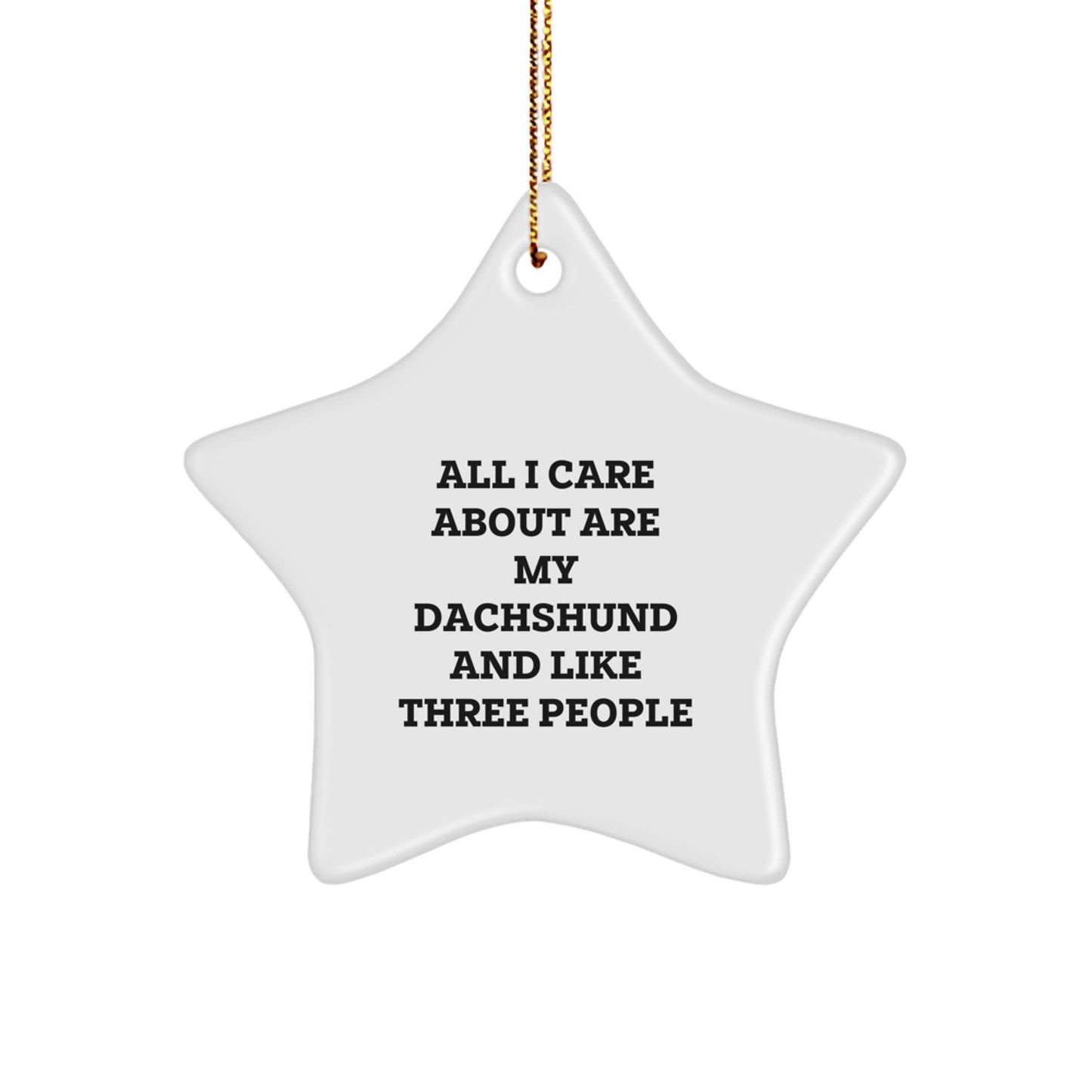 Dachshund Dog Star Ornament Funny Gift for My Dog Lovers Family Friends - Image 1