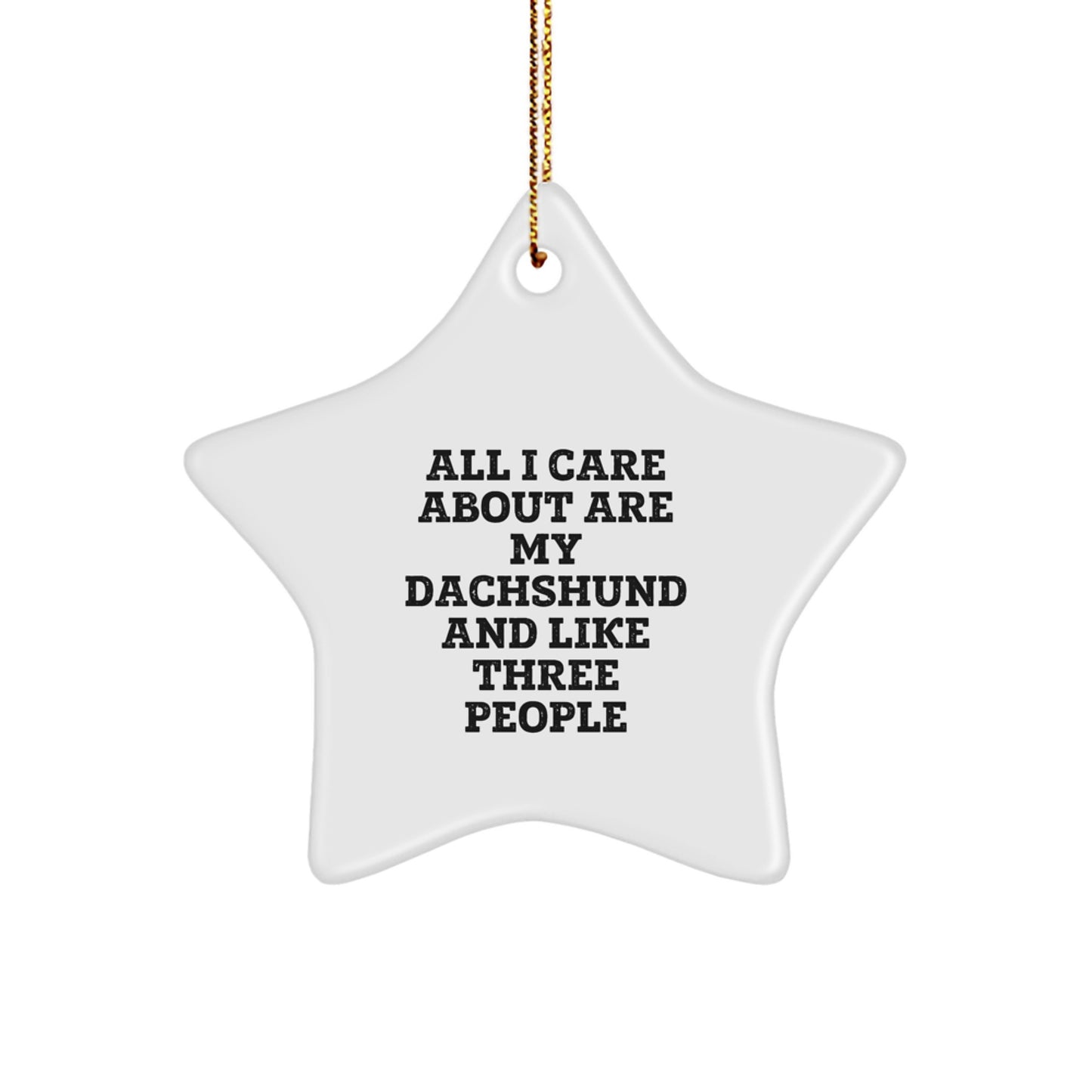 Funny Dachshund Dog Lover Gifts, Dachshund Dog Star Ornament, Christmas Unique Decorations for Dachshund Dog Enthusiasts, Gifts from Friends to Family - Image 1