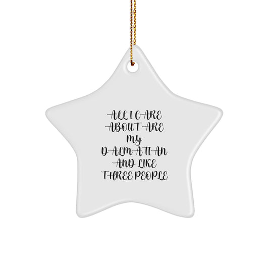 Funny Dalmatian Dog Star Ornament Gifts from Family, Gifts for Dalmatian Dog Lovers, Christmas Unique Gifts - Image 1
