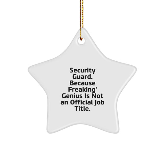 Funny Security Guard Star Ornament Gifts from Friends for Christmas Unique Decorations - Image 1