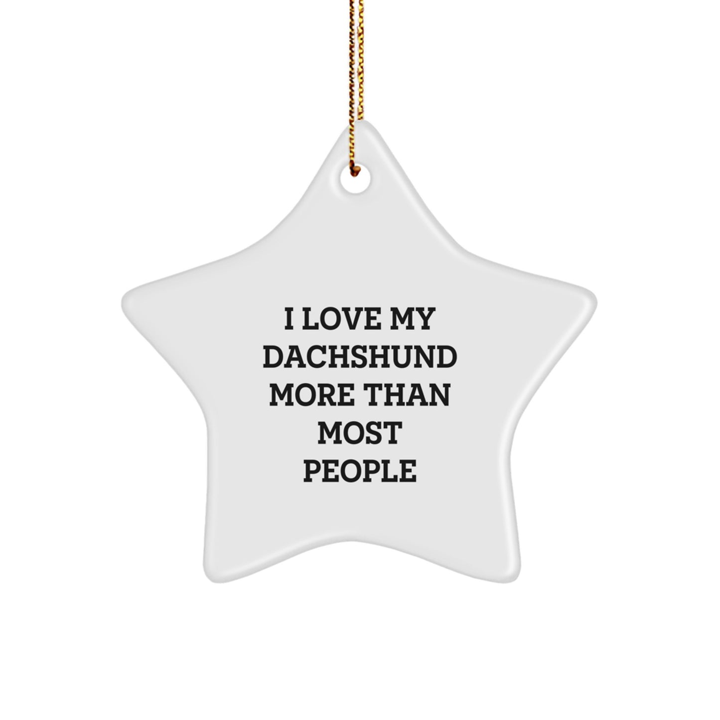 Dachshund Dog Lover Gifts from Friends and Family for Christmas Unique Star Ornament - Image 1