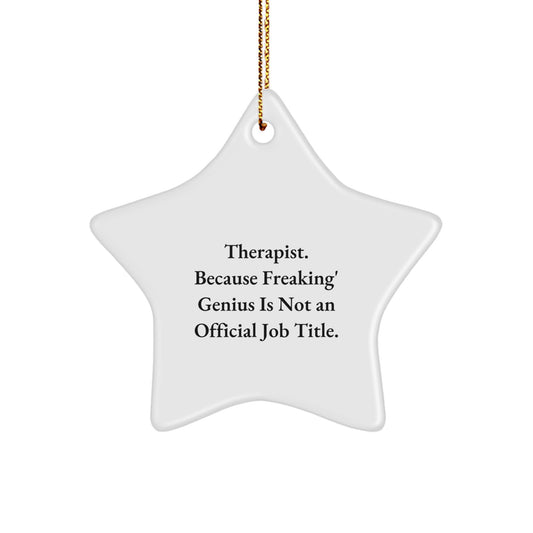 Funny Therapist Star Ornament Gifts for Men from Friends - Christmas Unique Gifts - Image 1