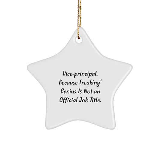Funny Vice-principal Gifts - Vice-principal Star Ornament, Funny Quote, Christmas Unique Gifts from Friends, Family, Coworkers, Men, Women - Image 1