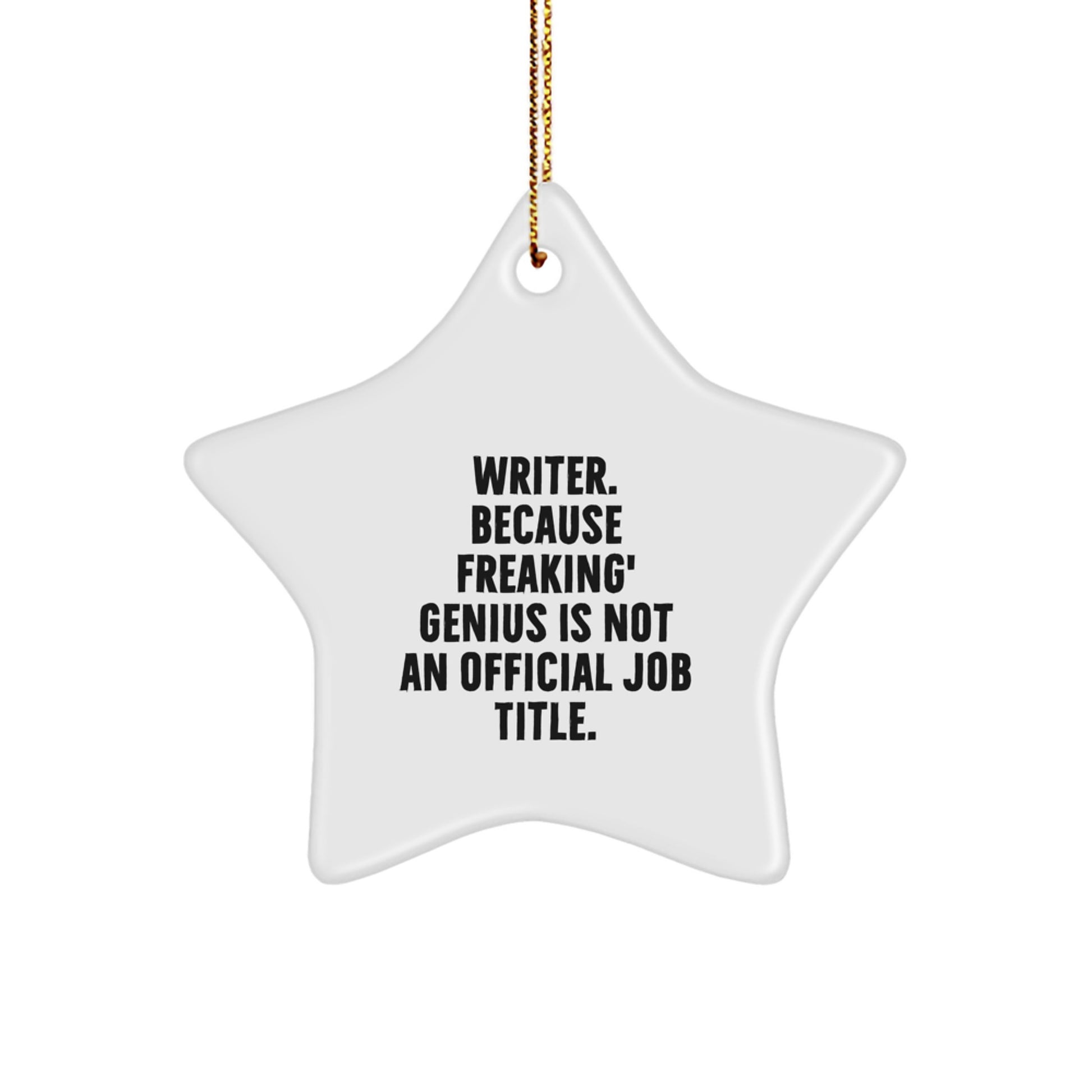 Funny Writer Star Ornament Gifts from Friends for Christmas Inspirational - Image 1