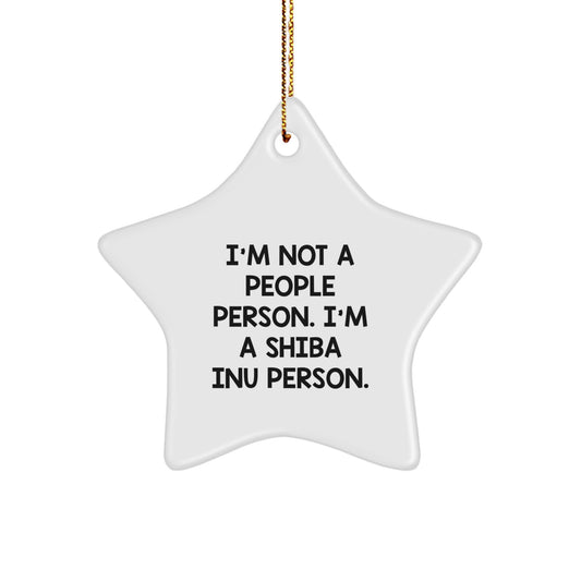 Shiba Inu Dog Star Ornament Funny Quote Gifts for Him, Gifts from Friends to Family, Unique Christmas Decorations - Image 1
