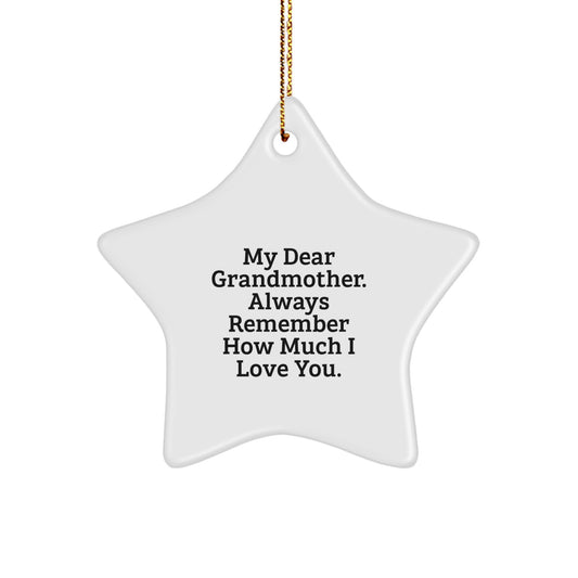 Funny Quotes for Grandma, Star Ornament Gift, Christmas Unique Gifts from Granddaughter, For Grandmother, Gifts for Grandma - Image 1