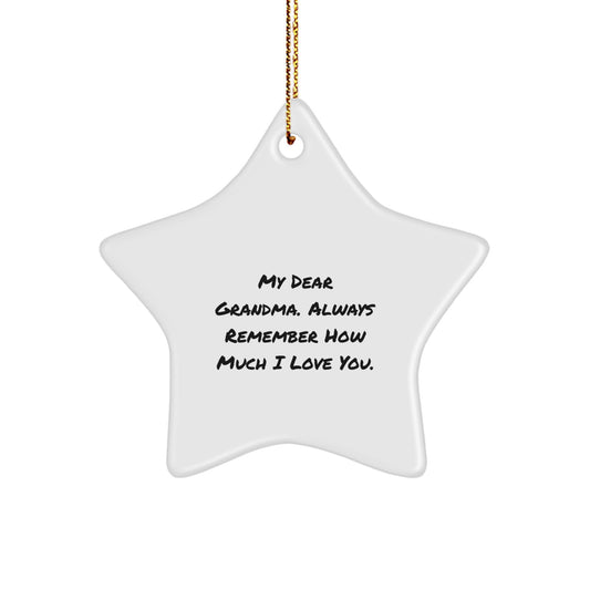 Gifts from Daughter - Funny Grandma Quotes Star Ornament for Grandma's Christmas Tree Decorations - Grandma Gifts for Women - Image 1