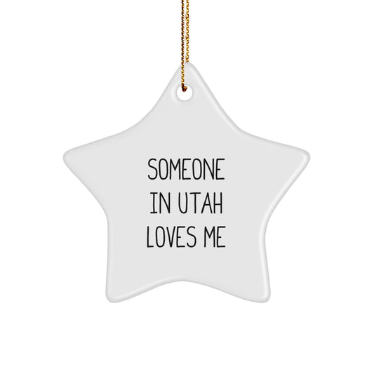 Utah Christmas Star Ornament Gifts from Someone In Utah Loves Me for Friends and Family - Image 1