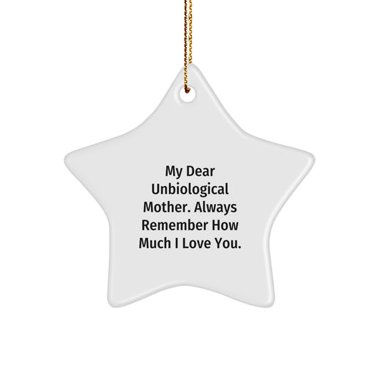 Funny Inspirational Star Ornament Gifts from Men for Unbiological Mother, Christmas Unique Gifts - Image 1