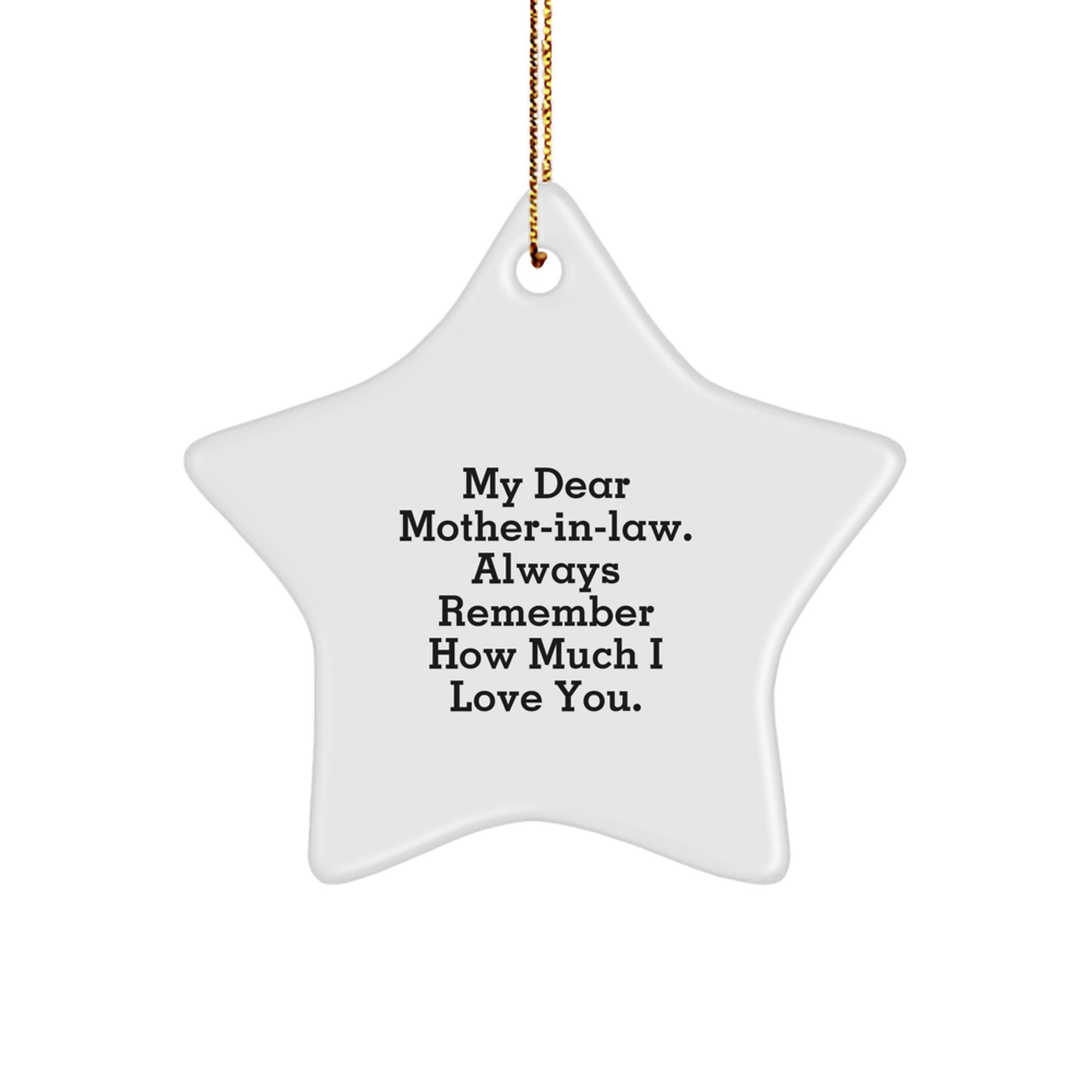 Funny Mom-in-law Gifts from Men to Women, Star Ornament Quote, Christmas Unique Gifts for Mom-in-law - Image 1