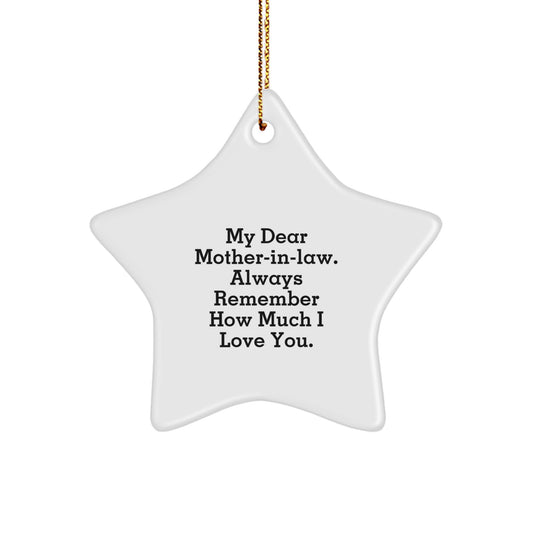 Funny Mom-in-law Gifts from Men to Women, Star Ornament Quote, Christmas Unique Gifts for Mom-in-law - Image 1