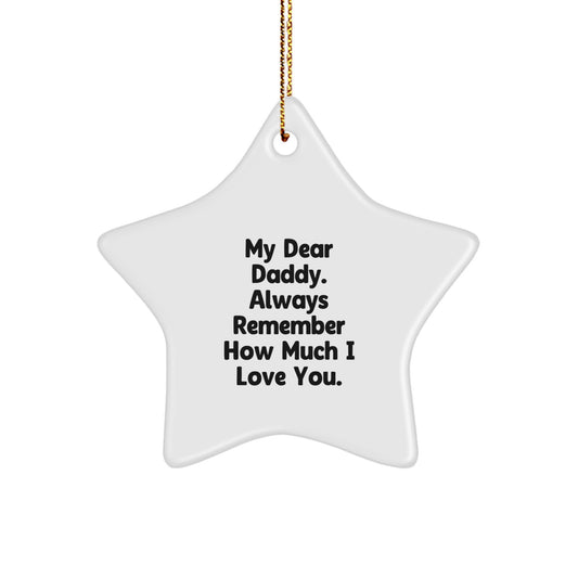 Christmas Unique Gift for Her Daddy Star Ornament Present – My Dear Daddy - Image 1