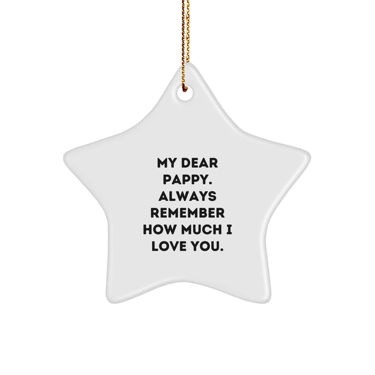 Pappy Keepsake Christmas Ornament for Him Gift Always Remember - Image 1