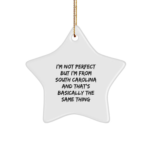 Funny South Carolina Gifts from Men to Friends - Star Ornament Christmas Unique Finds for Women Family - Image 1