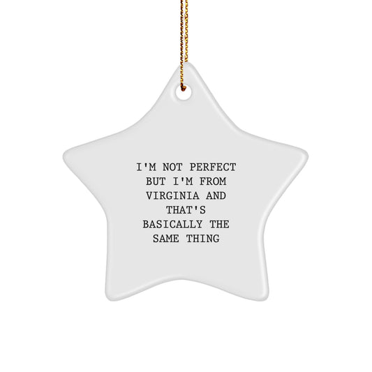 Funny Star Ornaments from Virginia, Virginia Christmas Unique Gifts for Family, Unique Star Shaped Decorations - Image 1