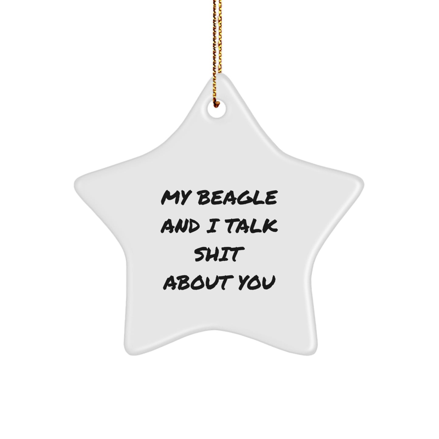 Funny Beagle Dog Star Ornament Gifts from Friends, Christmas Unique Gifts for Beagle Dog Lovers - Image 1