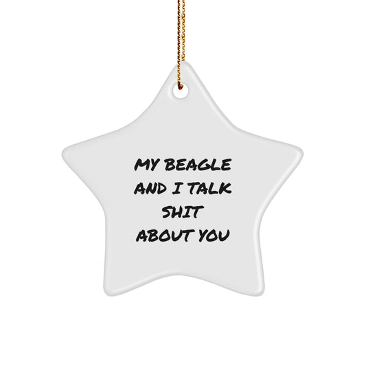 Funny Beagle Dog Star Ornament Gifts from Friends, Christmas Unique Gifts for Beagle Dog Lovers - Image 1