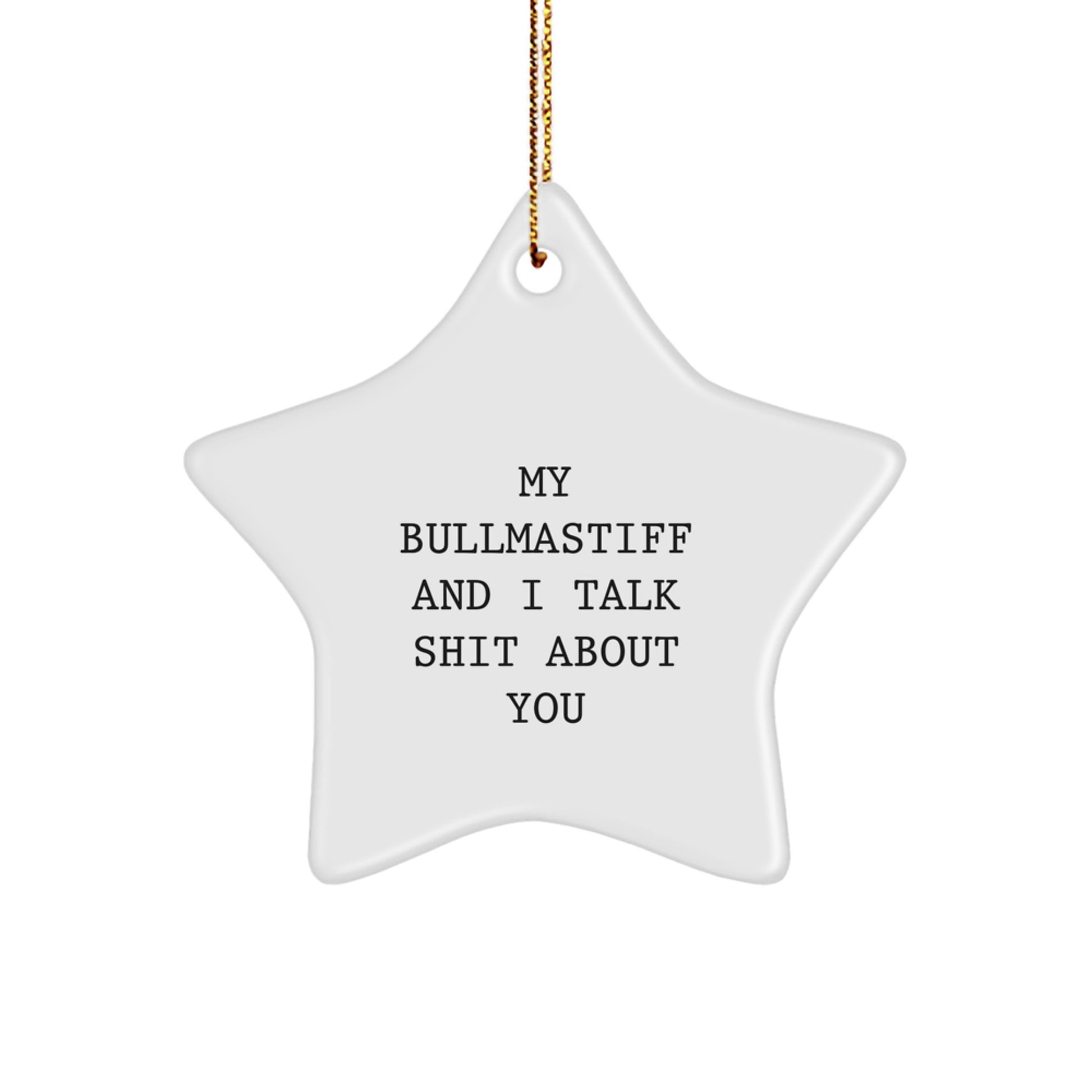 Funny Bullmastiff Dog Christmas Unique Gifts from Family, Funny Star Ornament for Bullmastiff Dog Lover - Image 1