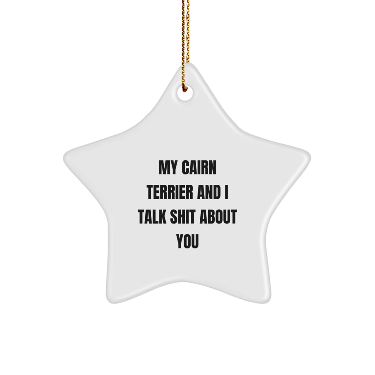 Cairn Terrier Star Ornament Deluxe Keepsake for Him Christmas Gift - Image 1
