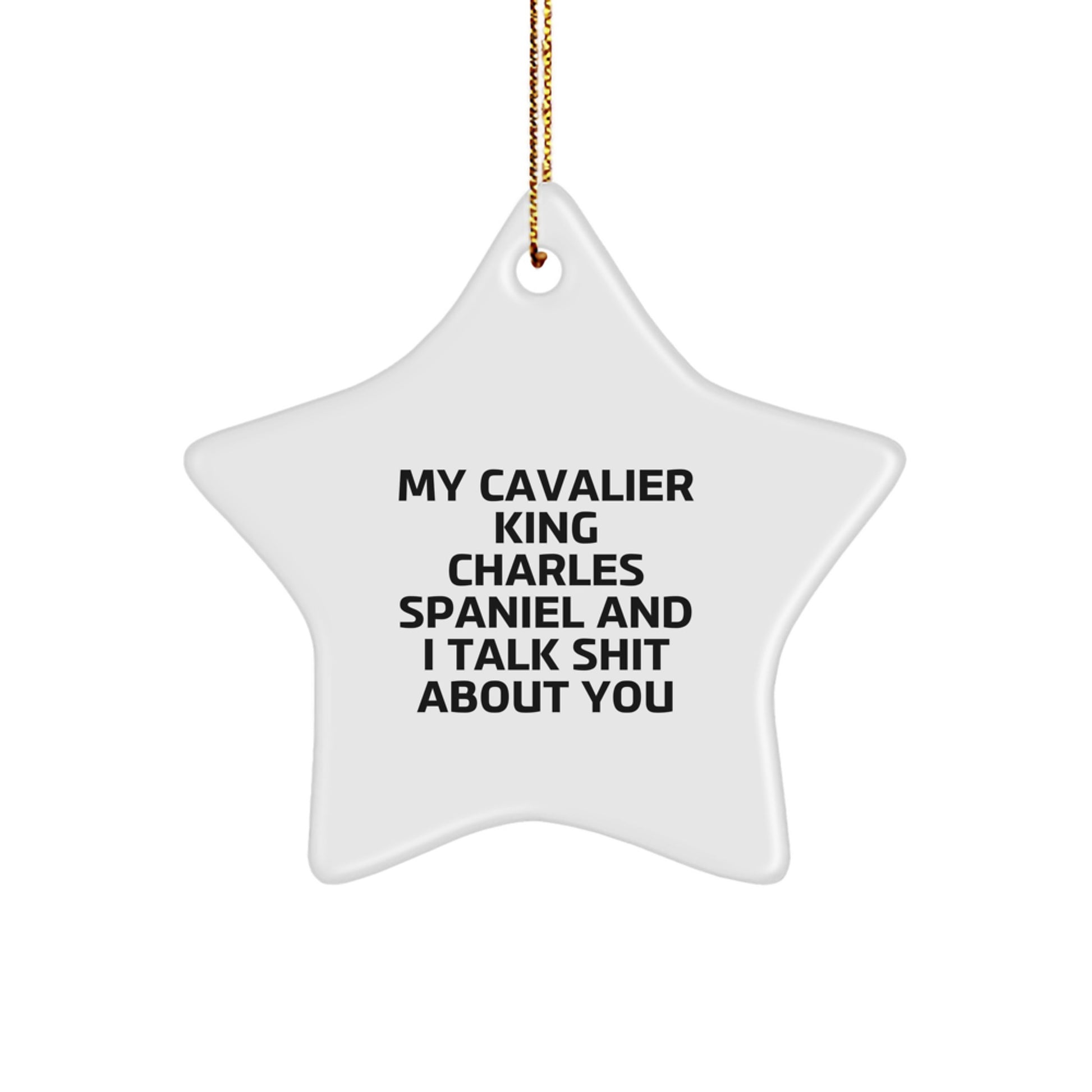Cavalier King Charles Spaniel Dog Christmas Star Ornament Funny Quote Gifts from Friends, Family to Owners, Enthusiasts, Men and Women - Image 1