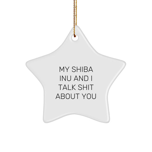 Funny Shiba Inu Dog Star Ornament for Christmas Unique Gifts from Friends and Family - Image 1