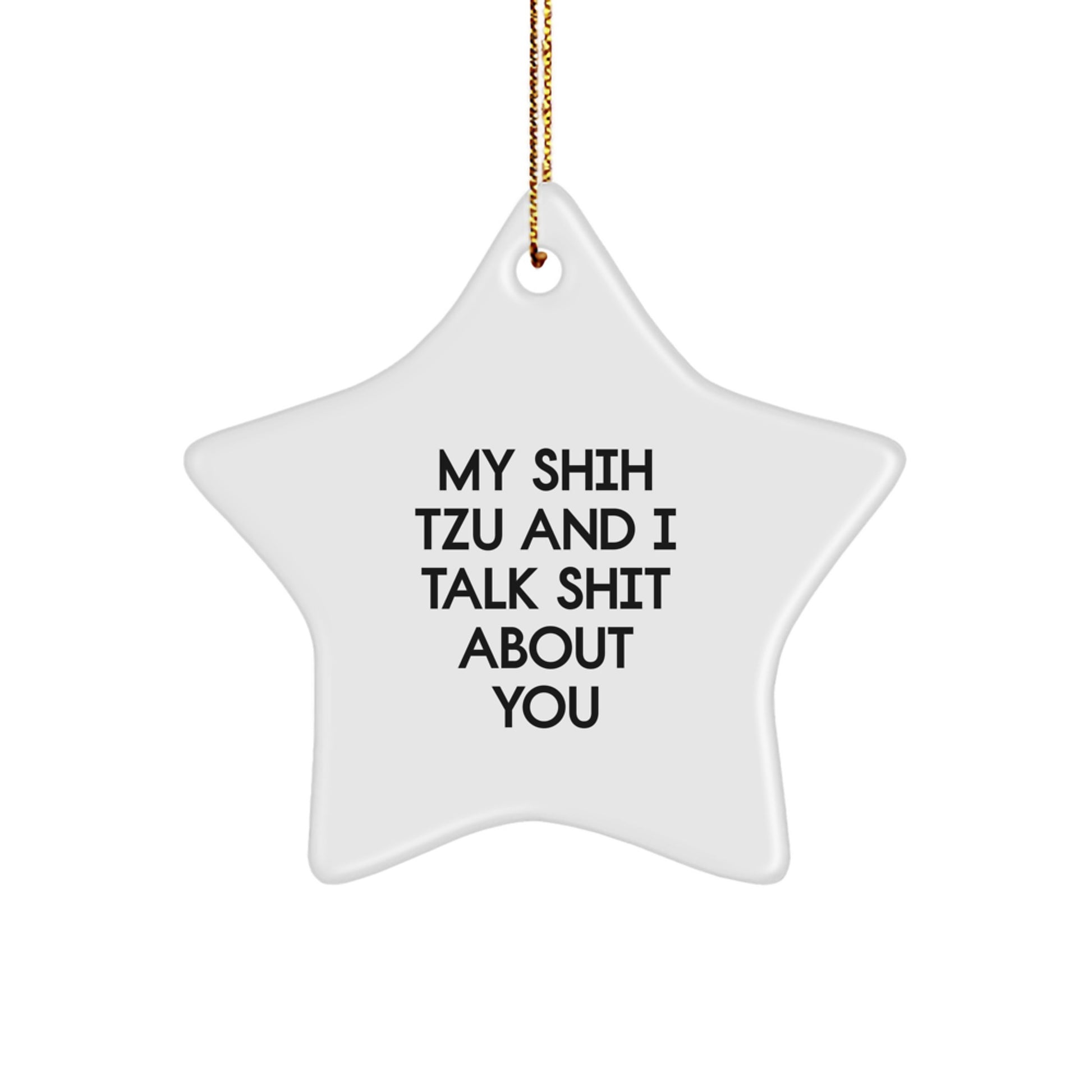Funny Shih Tzu Dog Star Ornament Gifts from Friends for Women on Christmas Unique - Image 1