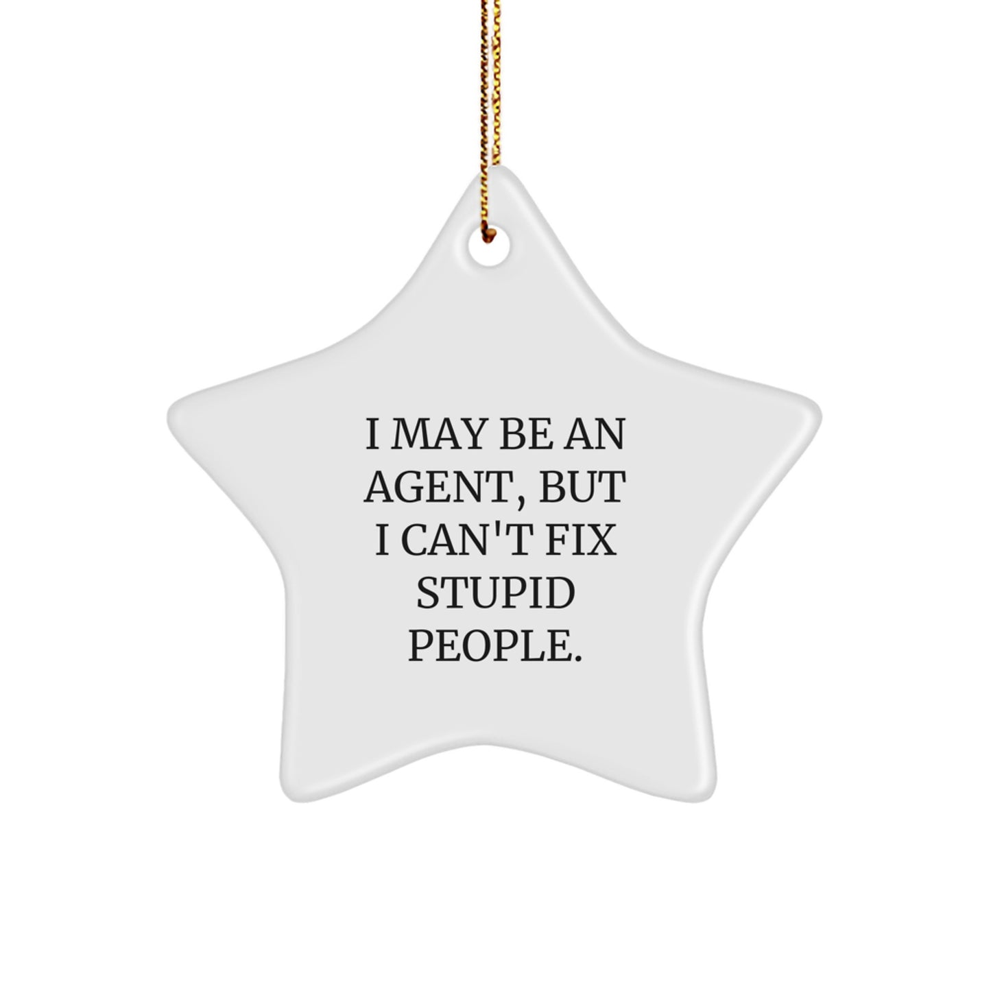 Funny Agent Star Ornament Gifts from Men to Friends for Christmas Unique - Image 1
