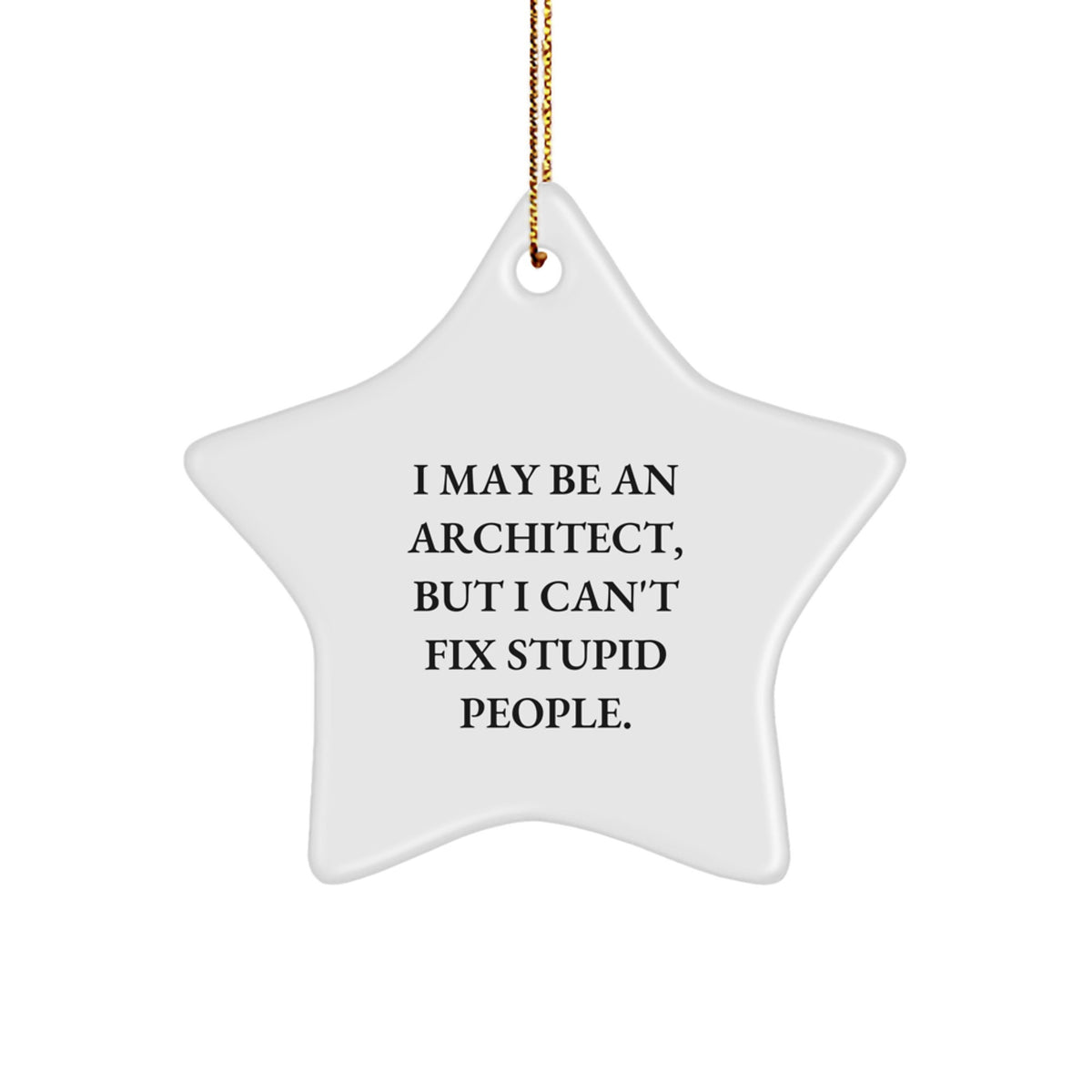 Architect Keepsake Christmas Ornament for Him Gift With Bold Quote - Image 1