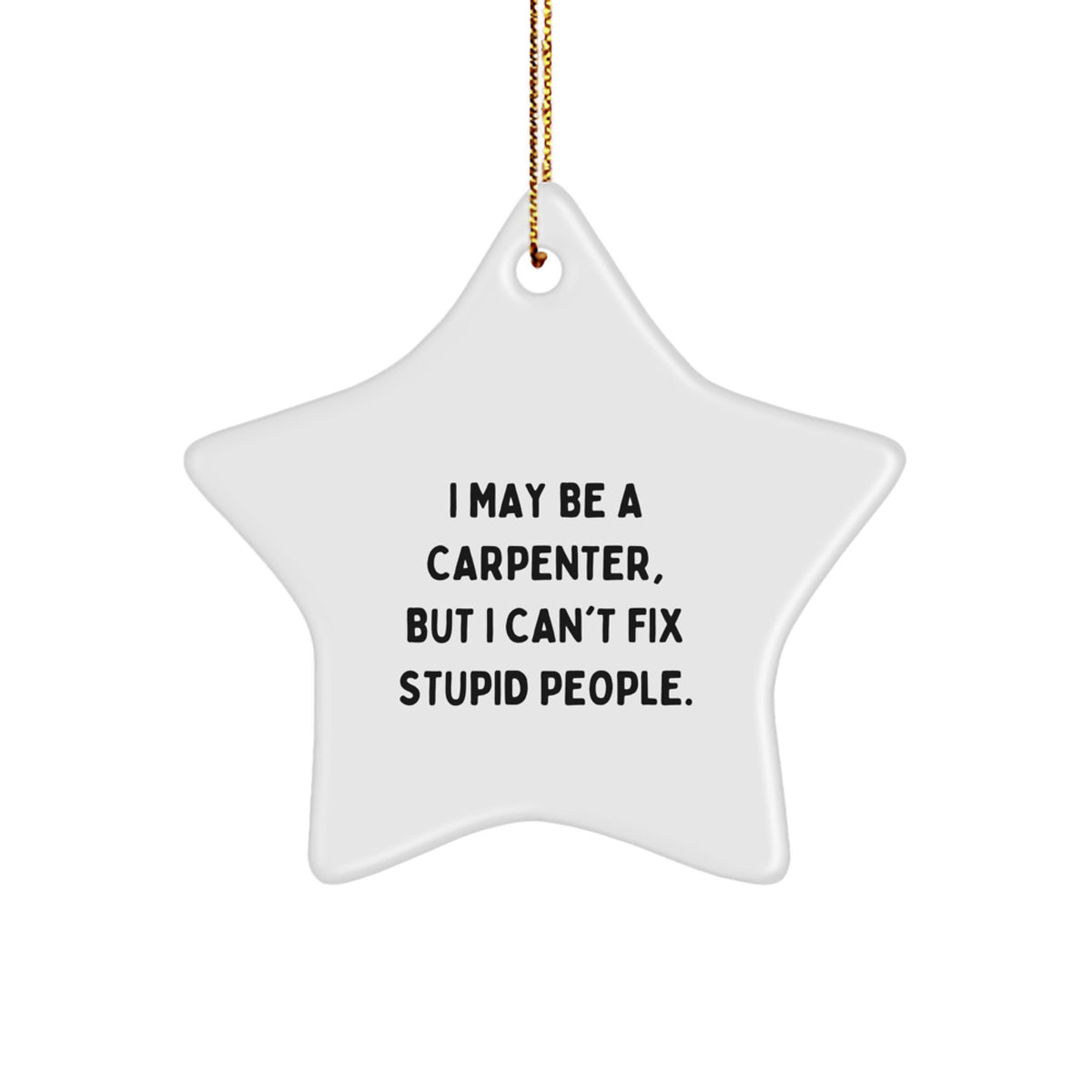 Carpenter Keepsake Christmas Ornament for Him Gift - Image 1